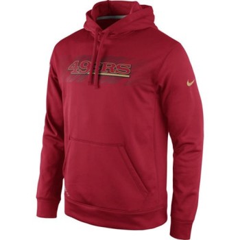 San Francisco 49ers KO Speed Wordmark Performance Hoodie Red