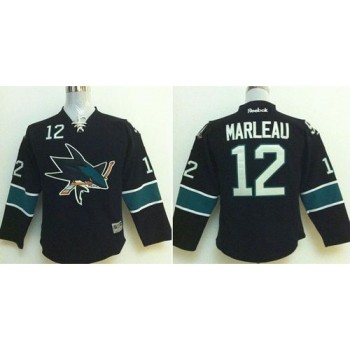 Sharks #12 Patrick Marleau Black Stitched Youth NHL Jersey Sharks #12 Patrick Marleau Black Stitched Youth NHL Jersey
