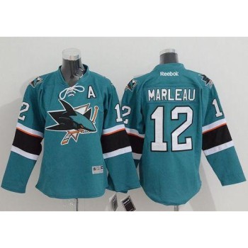 Sharks #12 Patrick Marleau Green Stitched Youth NHL Jersey Sharks #12 Patrick Marleau Green Stitched Youth NHL Jersey