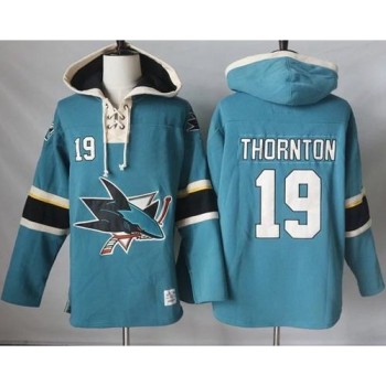 Sharks #19 Joe Thornton Teal Pullover Hoodie Stitched NHL Jersey Sharks #19 Joe Thornton Teal Pullover Hoodie Stitched NHL Jersey