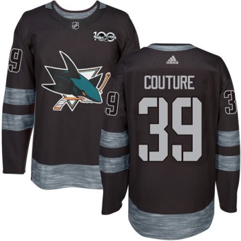 Sharks #39 Logan Couture Black 1917-2017 100th Anniversary Stitched NHL Jersey Sharks #39 Logan Couture Black 1917-2017 100th Anniversary Stitched NHL Jersey