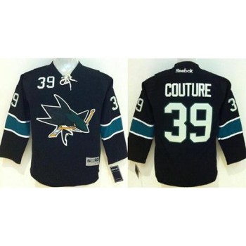 Sharks #39 Logan Couture Black Stitched Youth NHL Jersey Sharks #39 Logan Couture Black Stitched Youth NHL Jersey
