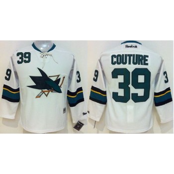 Sharks #39 Logan Couture White Stitched Youth NHL Jersey Sharks #39 Logan Couture White Stitched Youth NHL Jersey