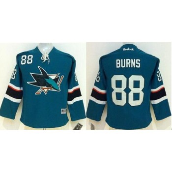 Sharks #88 Brent Burns Green Stitched Youth NHL Jersey Sharks #88 Brent Burns Green Stitched Youth NHL Jersey