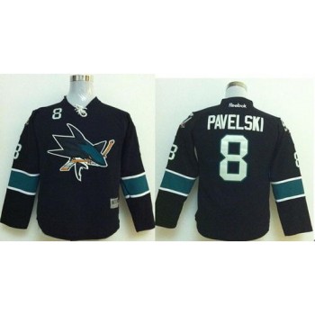Sharks #8 Joe Pavelski Black Stitched Youth NHL Jersey Sharks #8 Joe Pavelski Black Stitched Youth NHL Jersey
