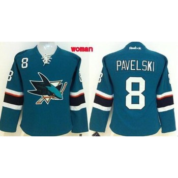 Sharks #8 Joe Pavelski Teal Women's Home Stitched NHL Jersey Sharks #8 Joe Pavelski Teal Women's Home Stitched NHL Jersey