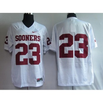 Sooners #23 Allen Patrick White Stitched NCAA Jersey