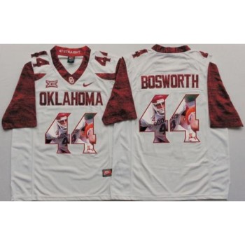 Sooners #44 Brian Bosworth White Player Fashion Stitched NCAA Jersey