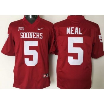 Sooners #5 Durron Neal Red XII Stitched NCAA Jersey