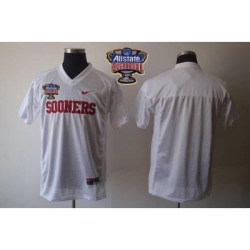 Sooners Blank White 2014 Sugar Bowl Patch Stitched NCAA Jersey