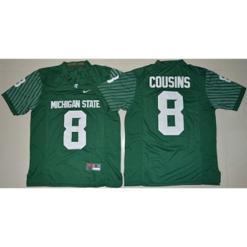 Spartans #8 Kirk Cousins Green Limited Stitched NCAA Jersey