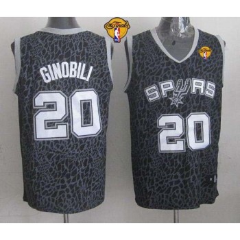 Spurs #20 Manu Ginobili Black Crazy Light Finals Patch Stitched NBA Jersey Spurs #20 Manu Ginobili Black Crazy Light Finals Patch Stitched NBA Jersey