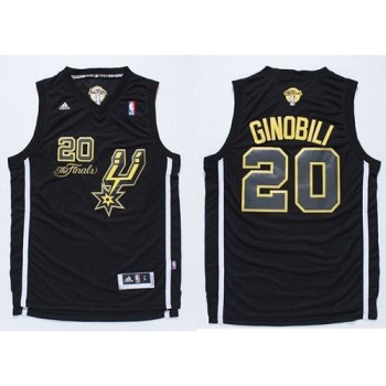 Spurs #20 Manu Ginobili Black(Gold No.) Champions Stitched NBA Jersey Spurs #20 Manu Ginobili Black(Gold No.) Champions Stitched NBA Jersey