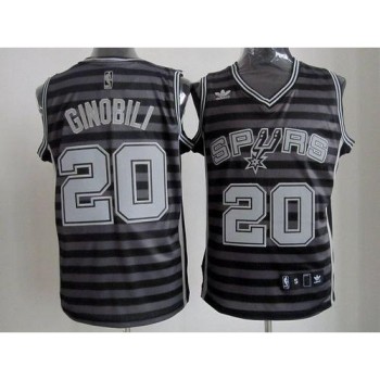 Spurs #20 Manu Ginobili Black/Grey Groove Stitched NBA Jersey Spurs #20 Manu Ginobili Black/Grey Groove Stitched NBA Jersey