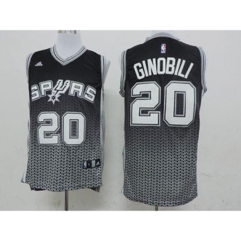 Spurs #20 Manu Ginobili Black Resonate Fashion Swingman Stitched NBA Jersey Spurs #20 Manu Ginobili Black Resonate Fashion Swingman Stitched NBA Jersey
