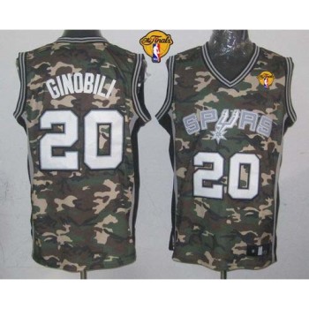 Spurs #20 Manu Ginobili Camo Stealth Collection Finals Patch Stitched NBA Jersey Spurs #20 Manu Ginobili Camo Stealth Collection Finals Patch Stitched NBA Jersey