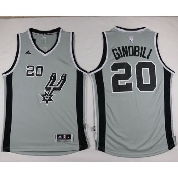 Spurs #20 Manu Ginobili Grey Alternate Stitched NBA Jersey Spurs #20 Manu Ginobili Grey Alternate Stitched NBA Jersey