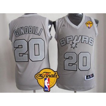 Spurs #20 Manu Ginobili Grey Big Color Fashion Finals Patch Stitched NBA Jersey Spurs #20 Manu Ginobili Grey Big Color Fashion Finals Patch Stitched NBA Jersey