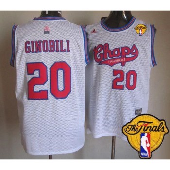Spurs #20 Manu Ginobili White ABA Hardwood Classic Finals Patch Stitched NBA Jersey Spurs #20 Manu Ginobili White ABA Hardwood Classic Finals Patch Stitched NBA Jersey