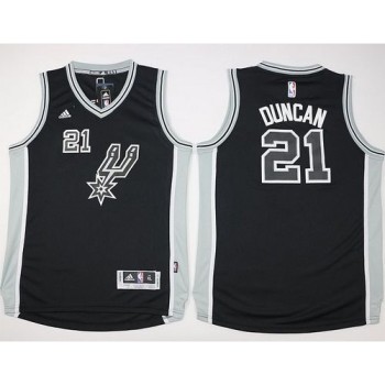 Spurs #21 Tim Duncan Black New Road Youth Stitched NBA Jersey Spurs #21 Tim Duncan Black New Road Youth Stitched NBA Jersey