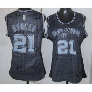 Spurs #21 Tim Duncan Black Women's Rhythm Fashion Stitched NBA Jersey Spurs #21 Tim Duncan Black Women's Rhythm Fashion Stitched NBA Jersey