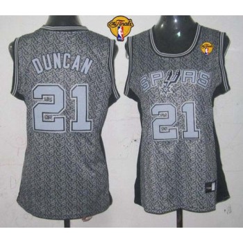 Spurs #21 Tim Duncan Grey With Finals Patch Women's Static Fashion Stitched NBA Jersey Spurs #21 Tim Duncan Grey With Finals Patch Women's Static Fashion Stitched NBA Jersey