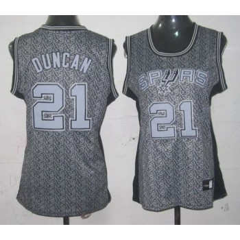 Spurs #21 Tim Duncan Grey Women's Static Fashion Stitched NBA Jersey Spurs #21 Tim Duncan Grey Women's Static Fashion Stitched NBA Jersey