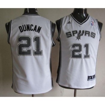 Spurs #21 Tim Duncan White Youth Stitched NBA Jersey Spurs #21 Tim Duncan White Youth Stitched NBA Jersey