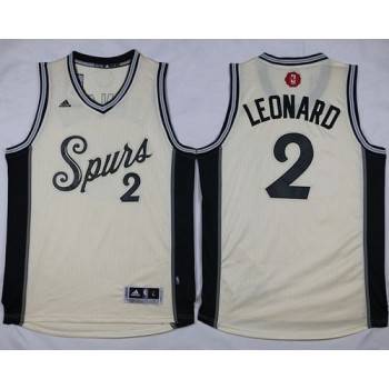 Spurs #2 Kawhi Leonard Cream 2015-2016 Christmas Day Stitched NBA Jersey Spurs #2 Kawhi Leonard Cream 2015-2016 Christmas Day Stitched NBA Jersey