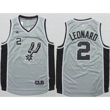 Spurs #2 Kawhi Leonard Grey Alternate Stitched NBA Jersey