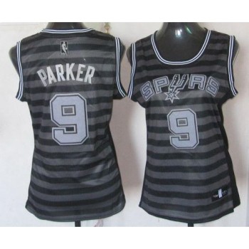 Spurs #9 Tony Parker Black/Grey Women's Groove Stitched NBA Jersey Spurs #9 Tony Parker Black/Grey Women's Groove Stitched NBA Jersey