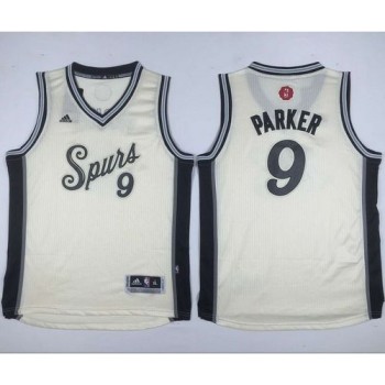 Spurs #9 Tony Parker Cream 2015-2016 Christmas Day Youth Stitched NBA Jersey Spurs #9 Tony Parker Cream 2015-2016 Christmas Day Youth Stitched NBA Jersey