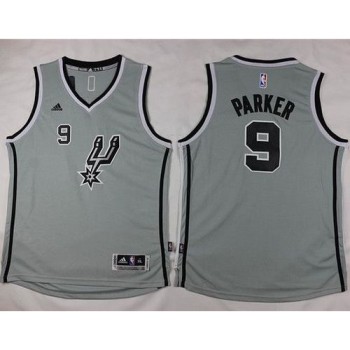 Spurs #9 Tony Parker Grey Youth Stitched NBA Jersey Spurs #9 Tony Parker Grey Youth Stitched NBA Jersey
