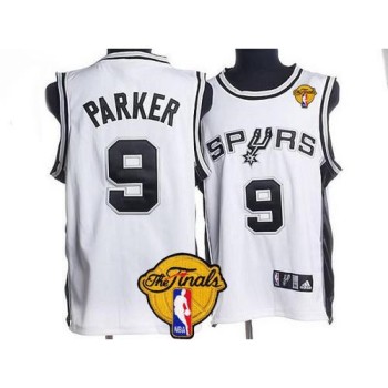 Spurs #9 Tony Parker Stitched White Finals Patch NBA Jersey Spurs #9 Tony Parker Stitched White Finals Patch NBA Jersey