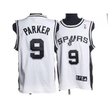 Spurs #9 Tony Parker Stitched White NBA Jersey Spurs #9 Tony Parker Stitched White NBA Jersey