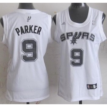 Spurs #9 Tony Parker White Women's Fashion Stitched NBA Jersey Spurs #9 Tony Parker White Women's Fashion Stitched NBA Jersey