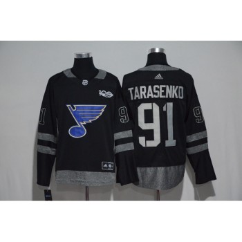 St. Louis Blues #91 Vladimir Tarasenko Black Men's 1917-2017 100th Anniversary  Stitched NHL Jersey St. Louis Blues #91 Vladimir Tarasenko Black Men's 1917-2017 100th Anniversary  Stitched NHL Jersey