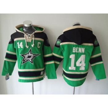 Stars #14 Jamie Benn Green Sawyer Hooded Sweatshirt Stitched NHL Jersey Stars #14 Jamie Benn Green Sawyer Hooded Sweatshirt Stitched NHL Jersey