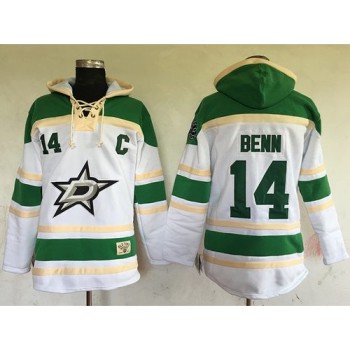 Stars #14 Jamie Benn White Sawyer Hooded Sweatshirt Stitched NHL Jersey Stars #14 Jamie Benn White Sawyer Hooded Sweatshirt Stitched NHL Jersey