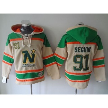 Stars #91 Tyler Seguin Cream Sawyer Hooded Sweatshirt Stitched NHL Jersey Stars #91 Tyler Seguin Cream Sawyer Hooded Sweatshirt Stitched NHL Jersey