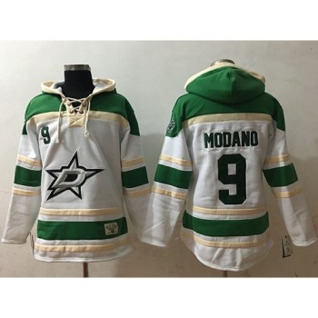 Stars #9 Mike Modano White Sawyer Hooded Sweatshirt Stitched NHL Jersey Stars #9 Mike Modano White Sawyer Hooded Sweatshirt Stitched NHL Jersey