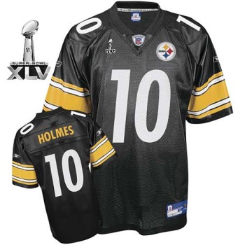 Steelers #10 Santonio Holmes Black Super Bowl XLV Stitched Youth NFL Jersey Steelers #10 Santonio Holmes Black Super Bowl XLV Stitched Youth NFL Jersey