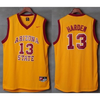 Sun Devils #13 James Harden Gold  Basketball Stitched NCAA Jersey Sun Devils #13 James Harden Gold  Basketball Stitched NCAA Jersey