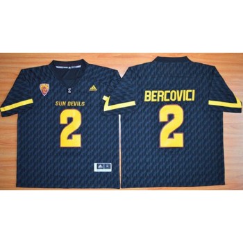 Sun Devils #2 Mike Bercovici New Black Stitched NCAA Jersey Sun Devils #2 Mike Bercovici New Black Stitched NCAA Jersey