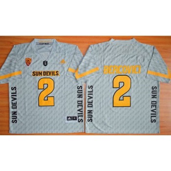 Sun Devils #2 Mike Bercovici New Grey Stitched NCAA Jersey Sun Devils #2 Mike Bercovici New Grey Stitched NCAA Jersey