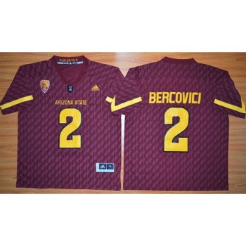 Sun Devils #2 Mike Bercovici New Red Stitched NCAA Jersey Sun Devils #2 Mike Bercovici New Red Stitched NCAA Jersey