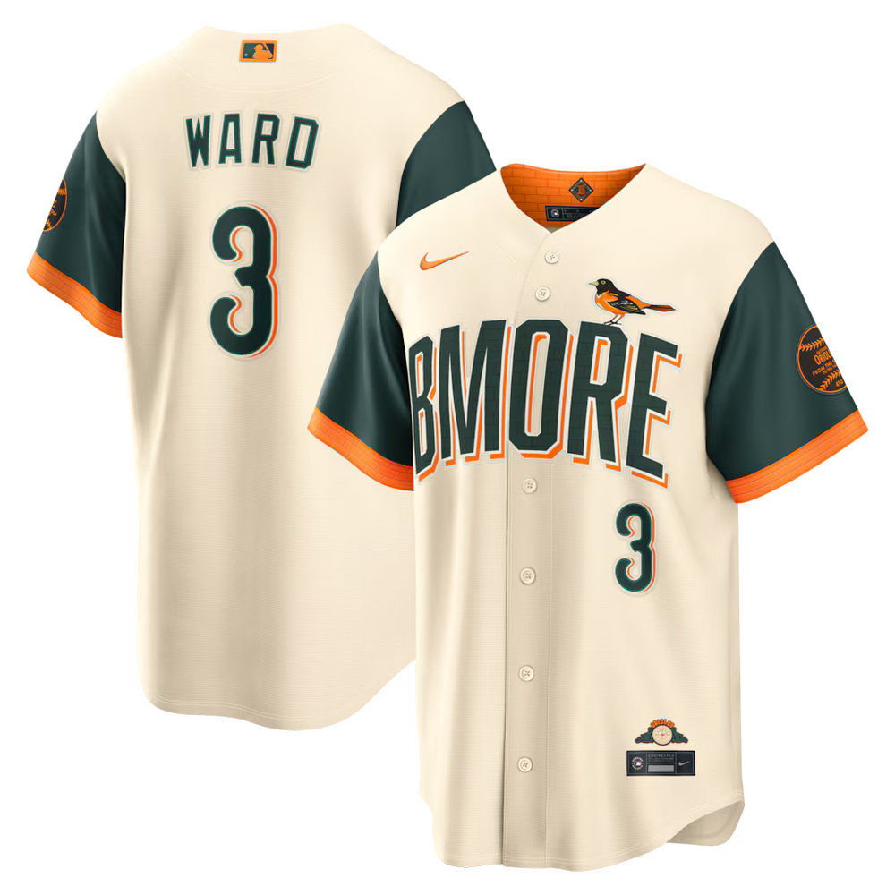 Youth Baltimore Orioles #3 Taylor Ward Nike Natural 2026 City Connect Stadium Jersey Youth Baltimore Orioles #3 Taylor Ward Nike Natural 2026 City Connect Stadium Jersey