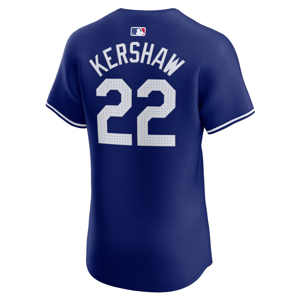 Men's Los Angeles Dodgers #22 Clayton Kershaw Royal 2024 World Series Alternate Elite Player Jersey Men's Los Angeles Dodgers #22 Clayton Kershaw Royal 2024 World Series Alternate Elite Player Jersey