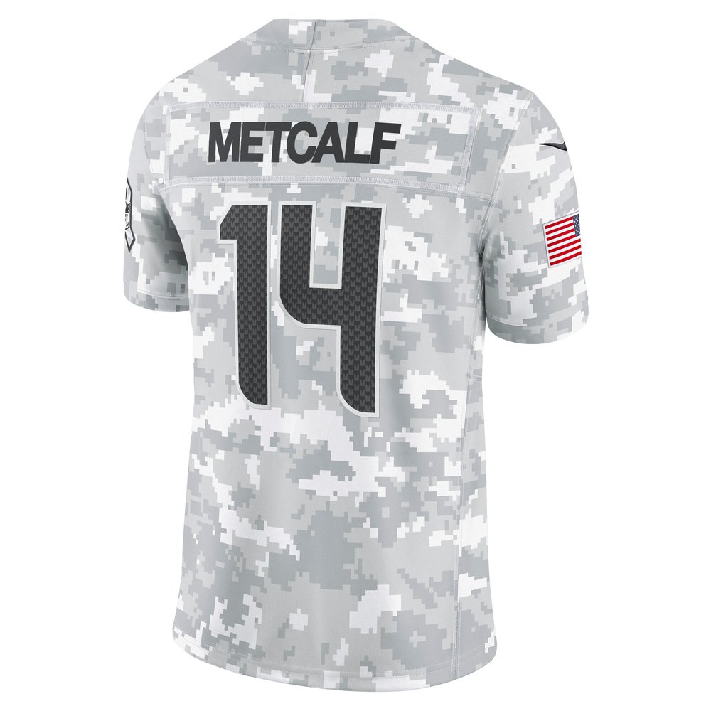 Men's Seattle Seahawks DK Metcalf Arctic Camo 2024 Salute to Service Limited Jersey