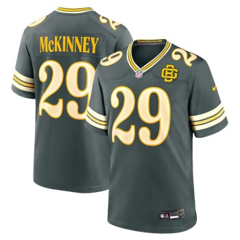 Men's Green Bay Packers #29 Xavier McKinney Green 2026 Rivalries Collection Game Jersey Men's Green Bay Packers #29 Xavier McKinney Green 2026 Rivalries Collection Game Jersey